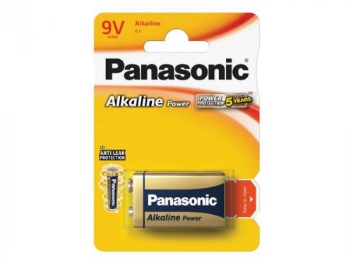 Batéria 6F22 (9V) alkalická PANASONIC Power alk 6LR61 1BP