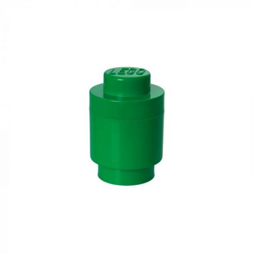 LEGO úložný box okrúhly 123 x 183 mm - tmavo zelená