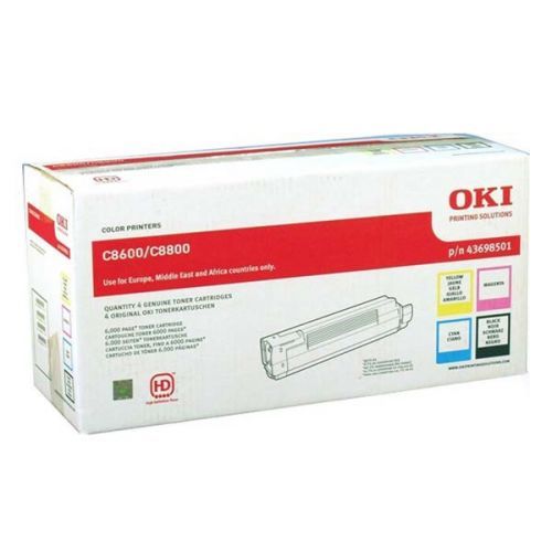 OKI originál toner 43698501, CMYK, OKI C8600, 8800