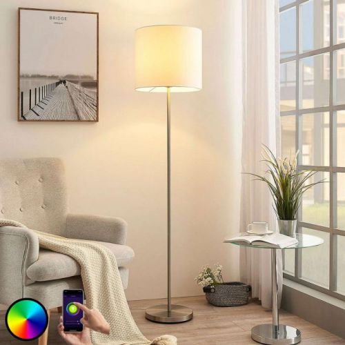 Lindby Smart LED stojaca lampa Everly, app, RGB