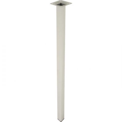 Štvorcová nábytková noha 80 cm biela