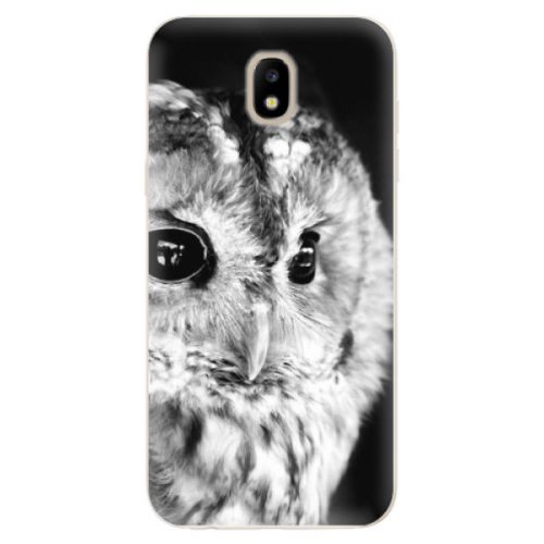 Odolné silikónové puzdro iSaprio - BW Owl - Samsung Galaxy J5 2017