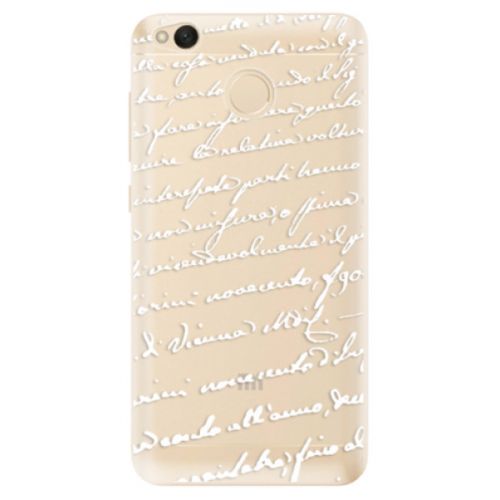 Odolné silikónové puzdro iSaprio - Handwriting 01 - white - Xiaomi Redmi 4X