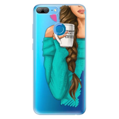 Odolné silikónové puzdro iSaprio - My Coffe and Brunette Girl - Huawei Honor 9 Lite
