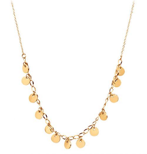 Troli Peniažkový náhrdelník z pozlátenej ocele