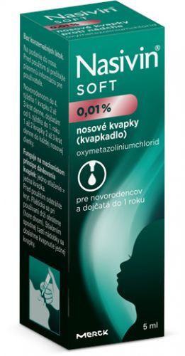 Nasivin SOFT nosové kvapky 0,01% 5 ml