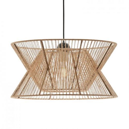 Závesná lampa Argela s dvojitým tienidlom prírodná