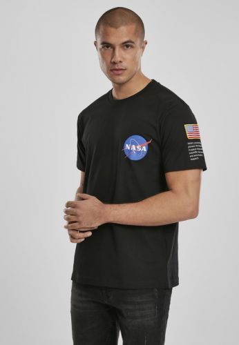 Mr. Tee NASA Insignia Logo Flag Tee black - XS