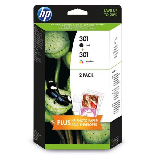 HP originál ink N9J72AE, black/color, 190/165str., HP 301, HP Deskjet 1510, 3055A, Officejet 2622