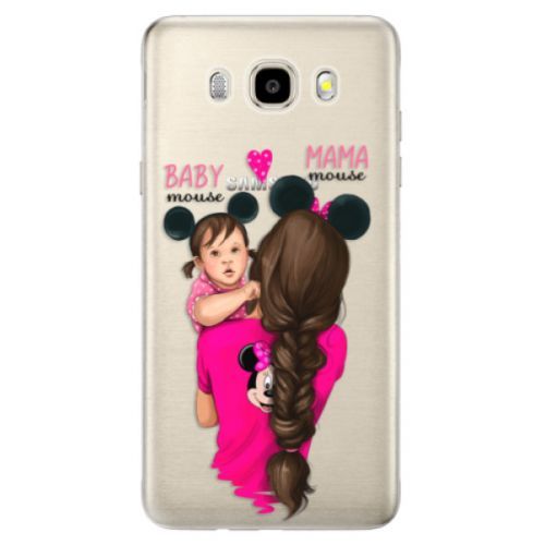 Odolné silikónové puzdro iSaprio - Mama Mouse Brunette and Girl - Samsung Galaxy J5 2016