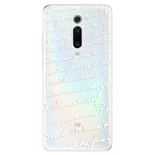 Odolné silikónové puzdro iSaprio - Handwriting 01 - white - Xiaomi Mi 9T Pro