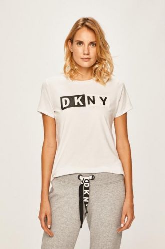 Bavlnené tričko Dkny čierna farba, W3276CNA