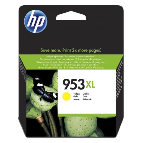 HP originál ink F6U18AE, HP 953XL, yellow, 1600str., 20ml, high capacity, HP OfficeJet Pro 8218,8710,8720,8730,8740