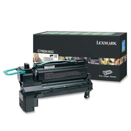 Lexmark originál toner C792A1KG, black, 6000str., Lexmark C792, X792