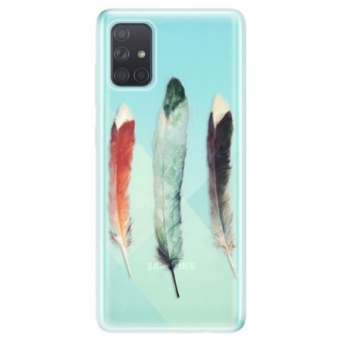 Odolné silikónové puzdro iSaprio - Three Feathers - Samsung Galaxy A71