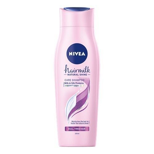 Nivea Ošetrujúci šampón s mliečnymi a hodvábnymi proteínmi na unavené vlasy bez lesku Hair milk Shine ( Care Shampoo) 400 ml
