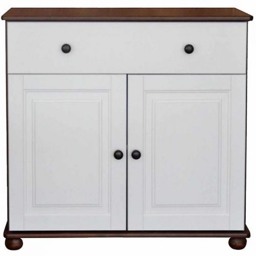 Komoda Nr 41 -2D+1S/90X86X40 hnedý/biela fil