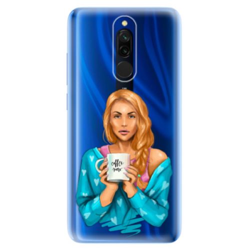 Odolné silikónové puzdro iSaprio - Coffe Now - Redhead - Xiaomi Redmi 8