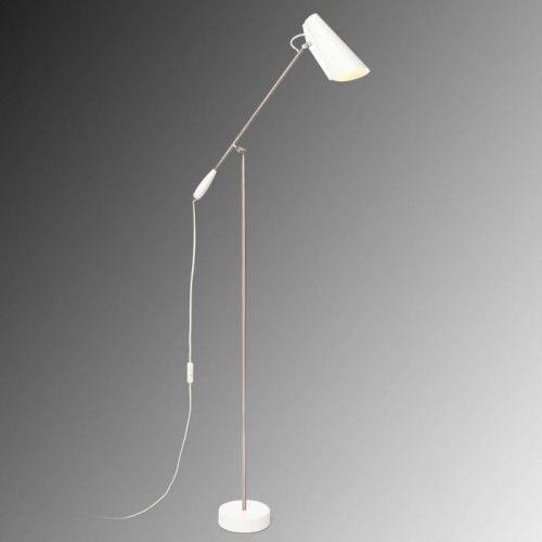 Northern Birdy – biela retro stojaca lampa