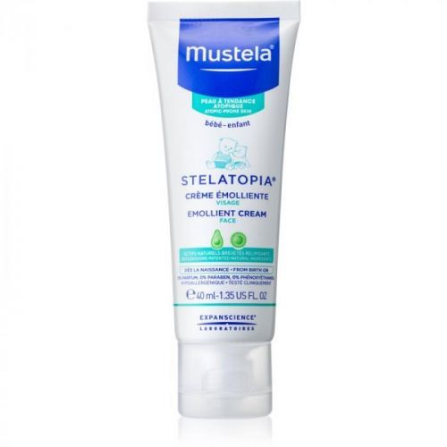 Mustela Bébé Stelatopia zvláčňujúci krém na tvár pre deti od narodenia 40 ml