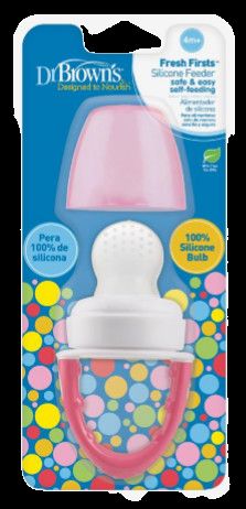 Dr.BROWN'S CUMEĽ NA KŔMENIE FRESH FIRTS 4M+ ružový, 1x1ks