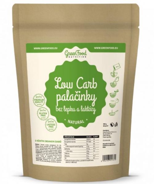 GreenFood Low Carb palacinky bez lepku a laktózy 500 g variant: natural
