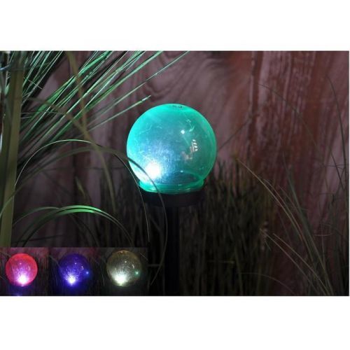 Solárna LED lampa 1LED BY-131583 guľa mix 10