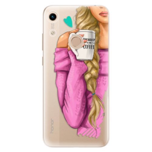 Odolné silikónové puzdro iSaprio - My Coffe and Blond Girl - Huawei Honor 8A
