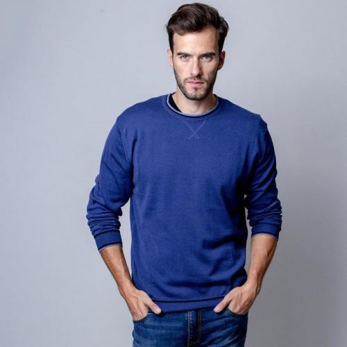 Pánsky sveter tmavo modrý 10343