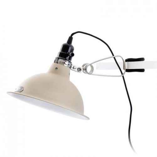 Priemyselný vzhľad – upínacia lampa Pepper béžová