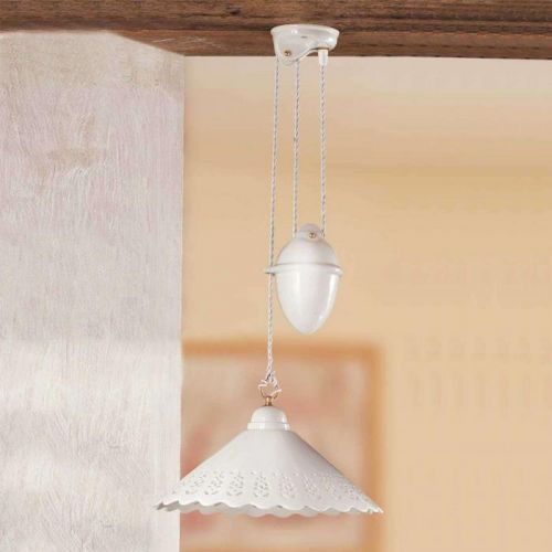 Závesná lampa Pizzo s kladkou, 1-pl, 40 cm