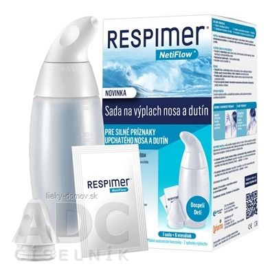 RESPIMER Sada na výplach nosa a dutín