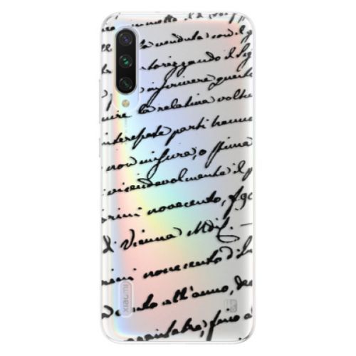 Odolné silikónové puzdro iSaprio - Handwriting 01 - black - Xiaomi Mi A3