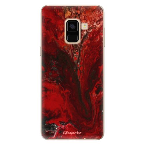 Odolné silikónové puzdro iSaprio - RedMarble 17 - Samsung Galaxy A8 2018