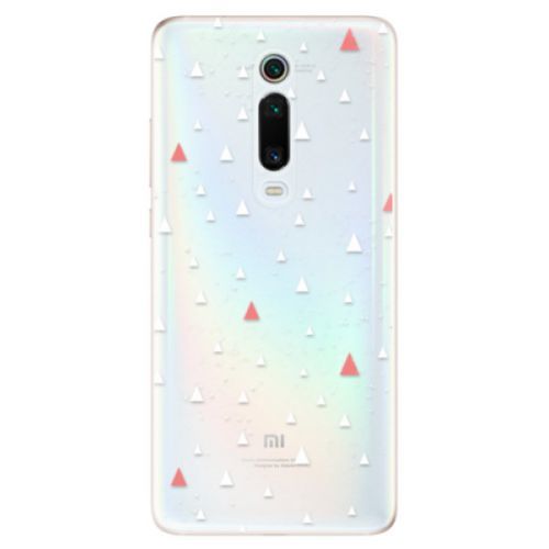 Odolné silikónové puzdro iSaprio - Abstract Triangles 02 - white - Xiaomi Mi 9T Pro