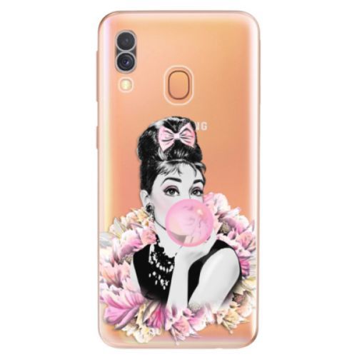 Odolné silikónové puzdro iSaprio - Pink Bubble - Samsung Galaxy A40