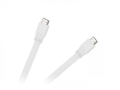 Kábel CABLETECH KPO3725-1.8 plochý HDMI 1,8m, biely