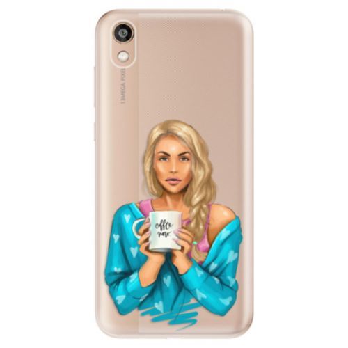 Odolné silikónové puzdro iSaprio - Coffe Now - Blond - Huawei Honor 8S