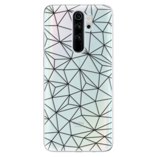 Odolné silikónové puzdro iSaprio - Abstract Triangles 03 - black - Xiaomi Redmi Note 8 Pro
