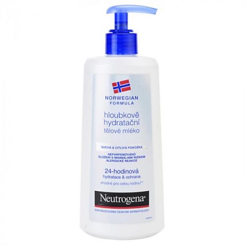 Neutrogena Norwegian Formula® Deep Moisture hĺbkovo hydratačné telové mlieko pre suchú a citlivú pokožku 250 ml