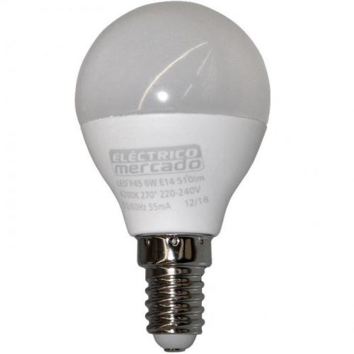 LED žiarovka EM 6W P45 E14 4200K