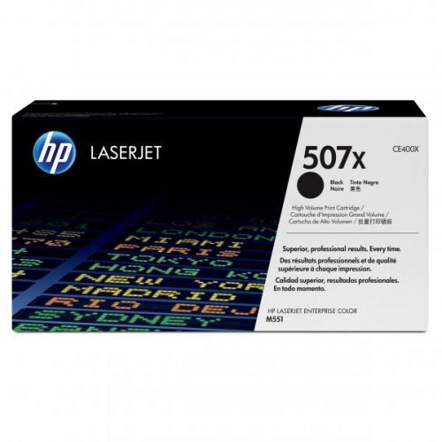 HP originál toner CE400X, black, 11000str., HP 507X, HP LaserJet Enterprise 500 color M551