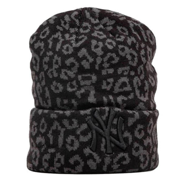 Zimná čapica New Era Womens MLB Leopard Cuff Knit Black - UNI