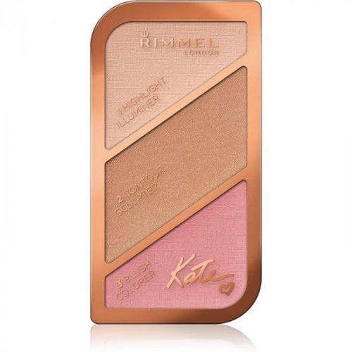 Rimmel Kate kontúrovacia paletka na tvár odtieň 001 Golden Sands 18,5 g