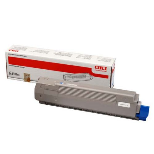 OKI originál toner 44643003, cyan, 7000str., OKI C801, C821