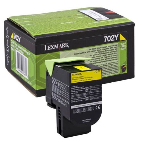 Lexmark originál toner 70C2XY0, yellow, 4000str., return, extra high capacity, Lexmark CS510de, CS510dte