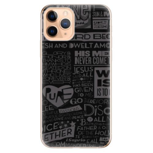 Odolné silikónové puzdro iSaprio - Text 01 - iPhone 11 Pro