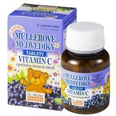Müllerove medvedíky® tablety s príchuťou čiernych ríbezlí a vitamínom C