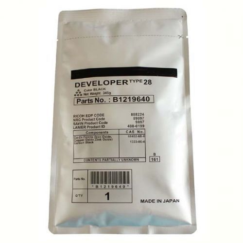 Ricoh originál developer B1219640, black, Typ 28, Ricoh Aficio 2015/2016/2018/2018D/2020/2020D/3025/3030