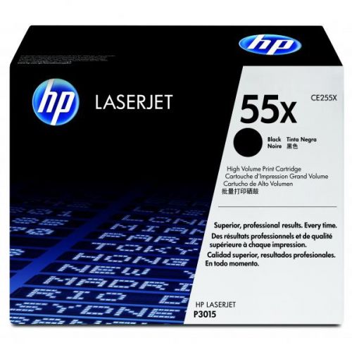 HP originál toner CE255X, black, 12500str., HP 55X, HP LaserJet P3015, LaserJet Pro 500 MFP M521dn